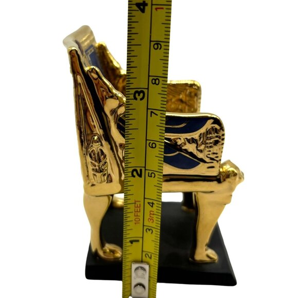King Tut GOLDEN THRONE Figurine Franklin Mint Treasures of Tutankhamun 1989 - Picture 8 of 11